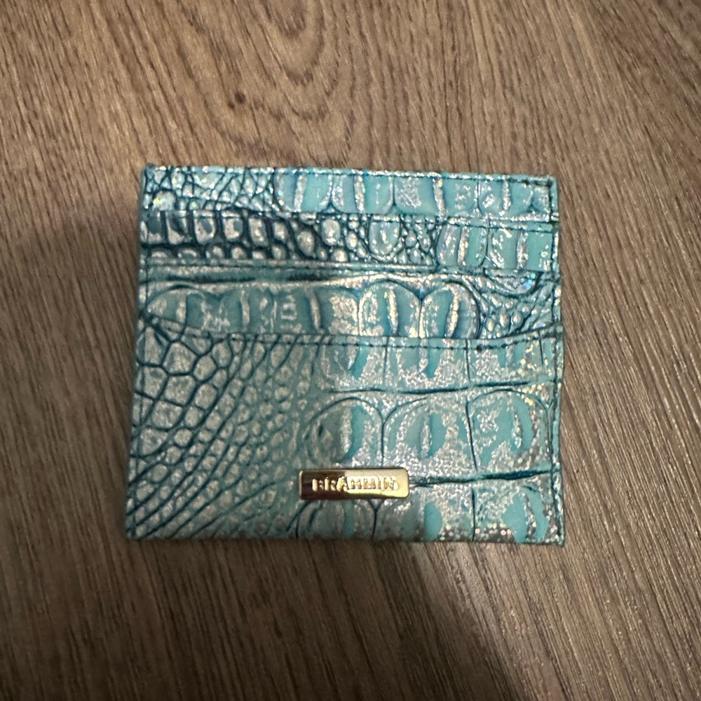 Brahmin Teal Croc Embossed Wallet